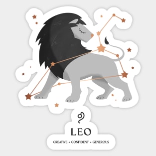 Leo Constellation Zodiac Series Sticker